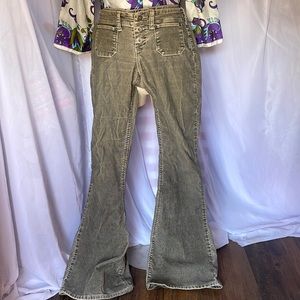 Silver Jeans Low Rise Corduroy Flare Pants